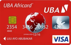UBA Prepaid Card front