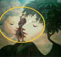relationship optical illusion; the mother and child