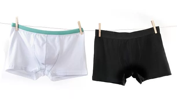 Hanging men's lower-body underwear
