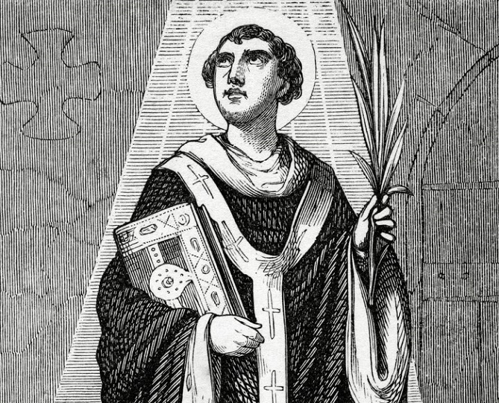 Saint Valentine, depicted in an 1853 engraving. Credit: Cibera, Alamy