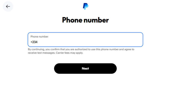 Personal PayPal account registration