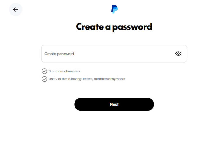 Personal PayPal account registration
