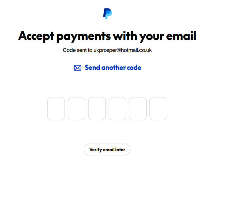 Personal PayPal account registration