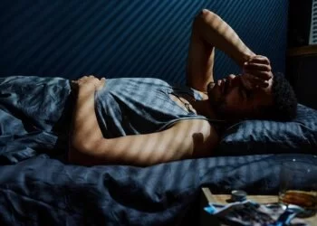 Man after a sleep paralysis episode